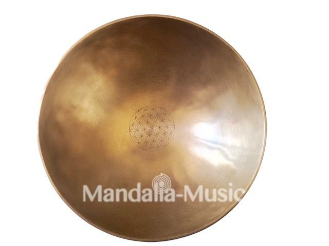 Bol Chantant Cristal 528HZ Metatron, Mandala Fleur de Vie