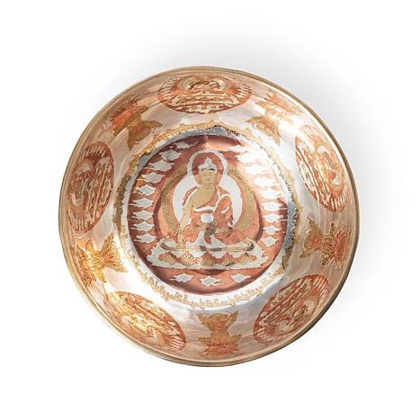 Bol chantant plaqué argent Bouddha Shakyamuni