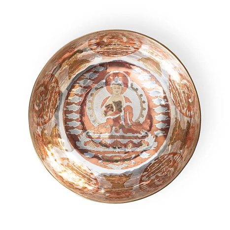 Bol chantant plaqué argent Bouddha Vairochana