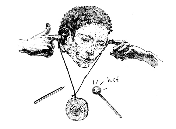 Gong de poche auriculaire 'Fleur de vie'